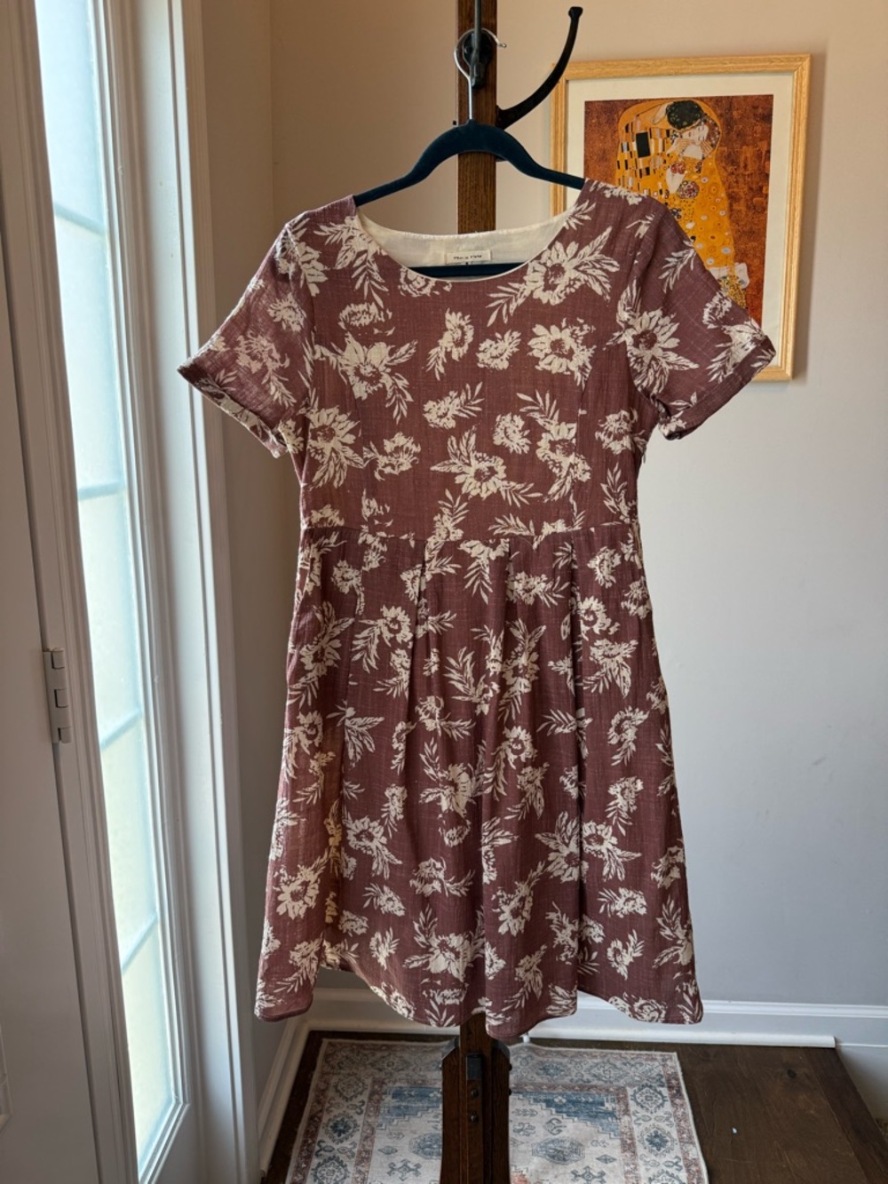 tea n rose Mauve and Cream Floral Dress
